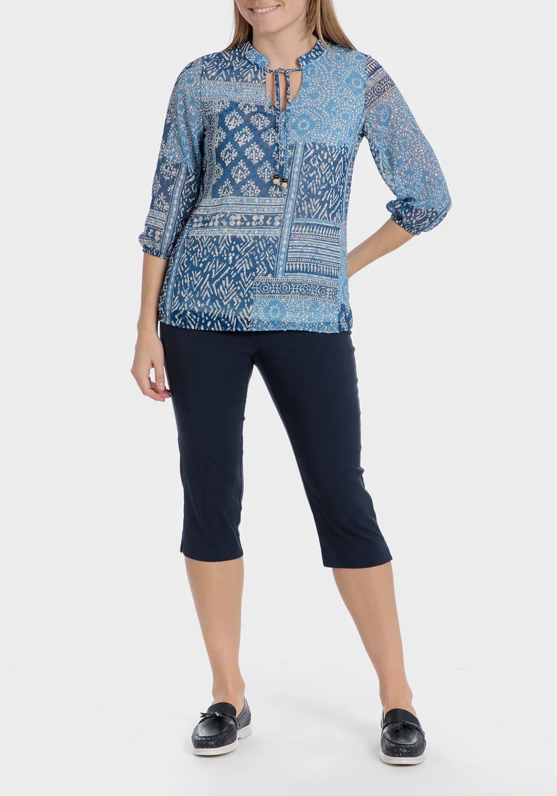 Plumetti Patchwork T-Shirt - Blue