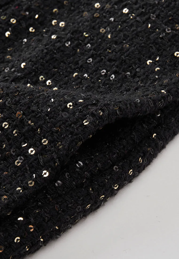 Prestige Sequined Tweed Fishtail Skirt