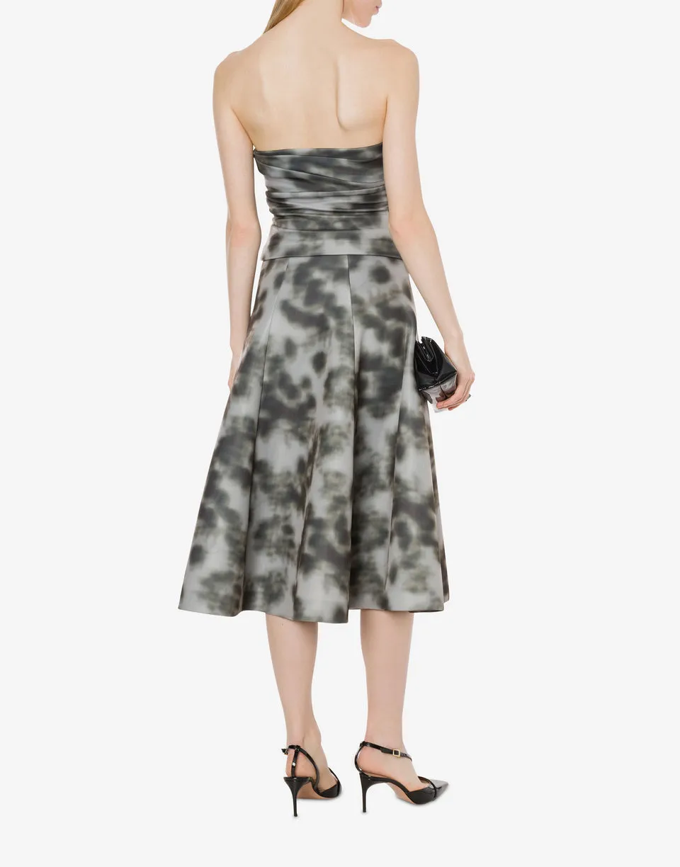 Printed light scuba bustier top
