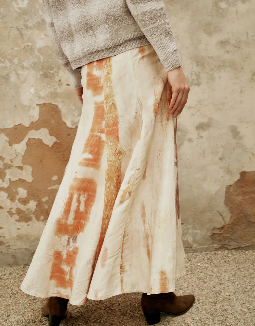 Printed Midi Fishtail Skirt