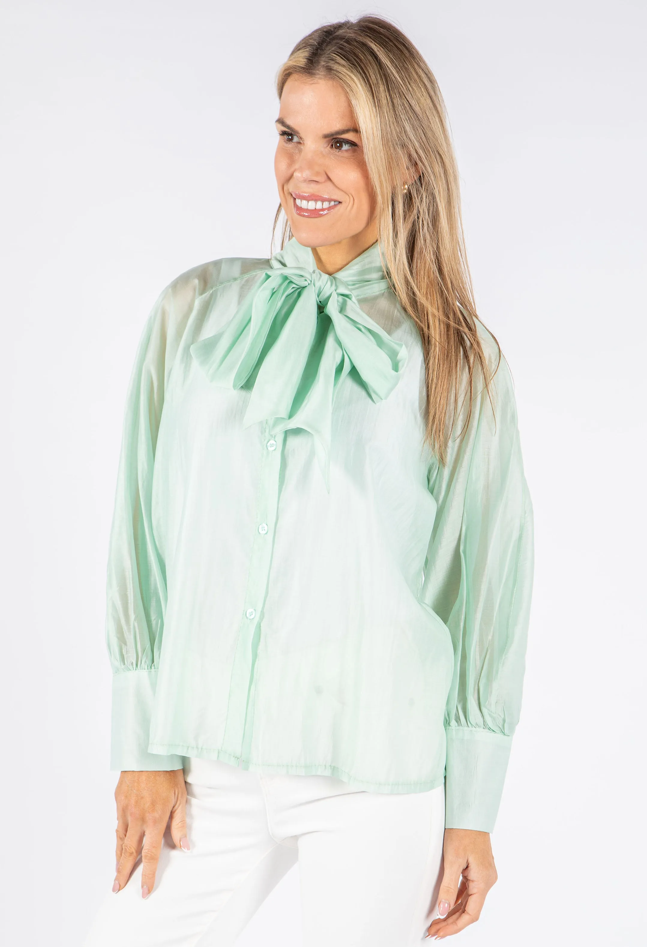 Pussy Bow Tencel Blouse