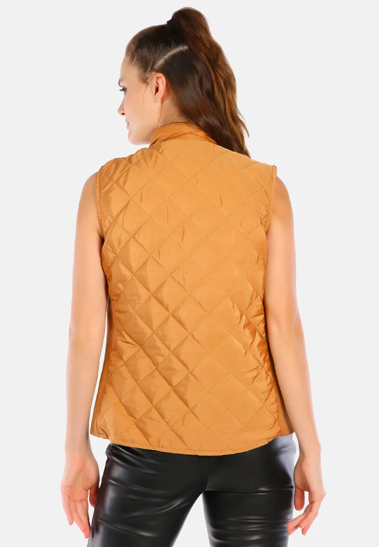 Quilted Puffer Sleeveless Jacket