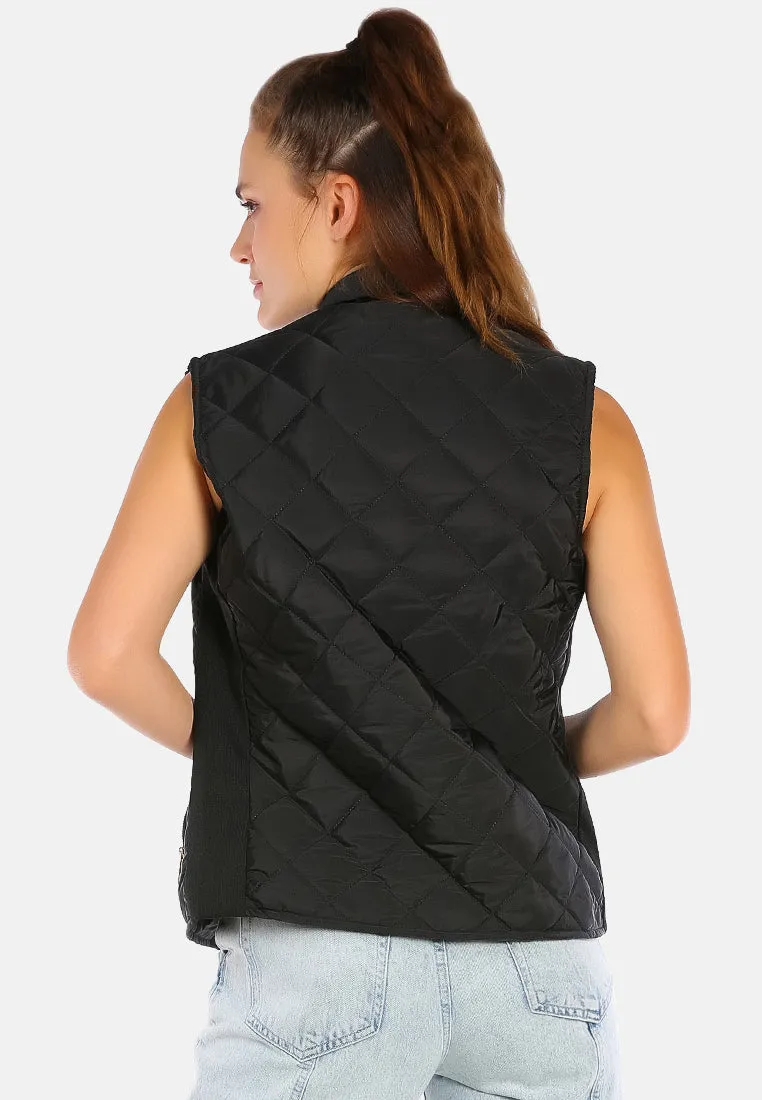 Quilted Puffer Sleeveless Jacket