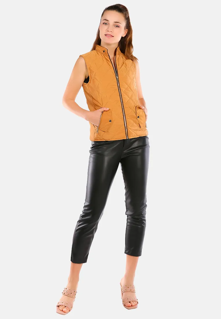 Quilted Puffer Sleeveless Jacket