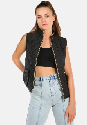 Quilted Puffer Sleeveless Jacket