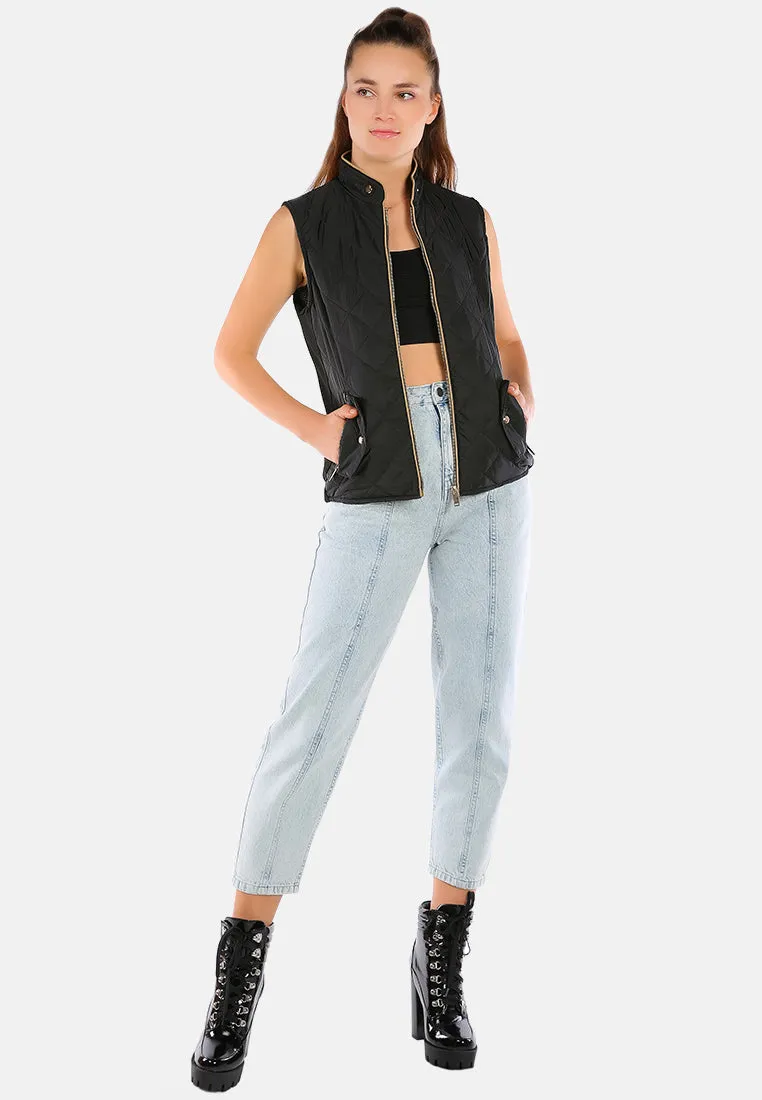 Quilted Puffer Sleeveless Jacket