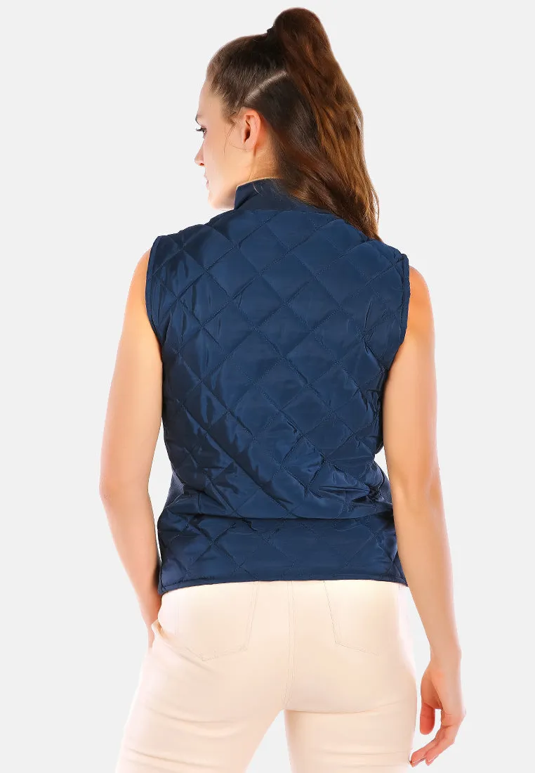 Quilted Puffer Sleeveless Jacket