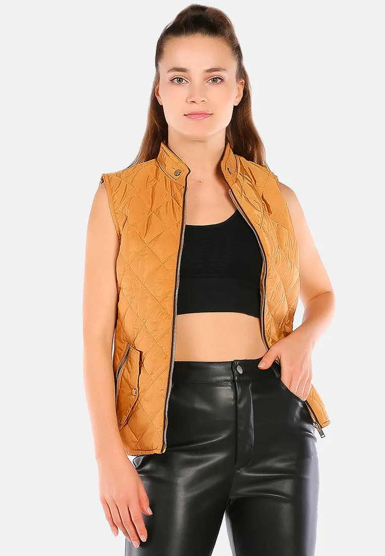 Quilted Puffer Sleeveless Jacket