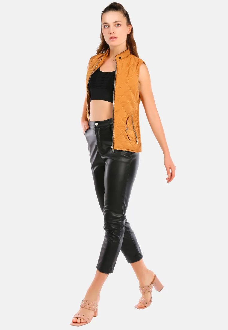 Quilted Puffer Sleeveless Jacket