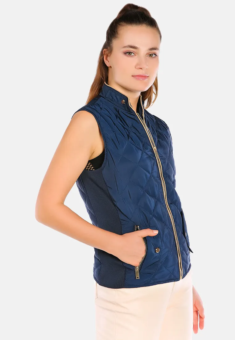 Quilted Puffer Sleeveless Jacket