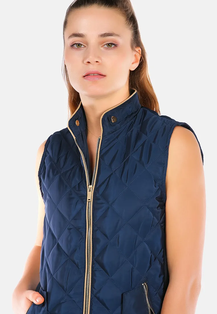 Quilted Puffer Sleeveless Jacket