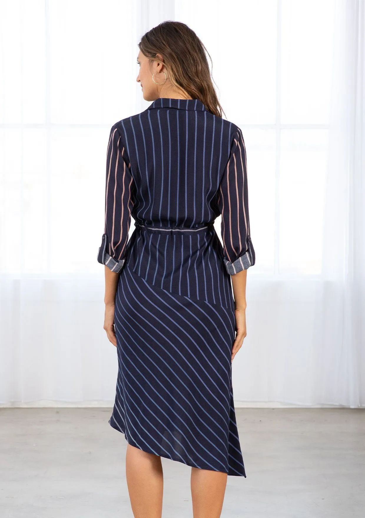 Ray of Light Striped Shirt Dress