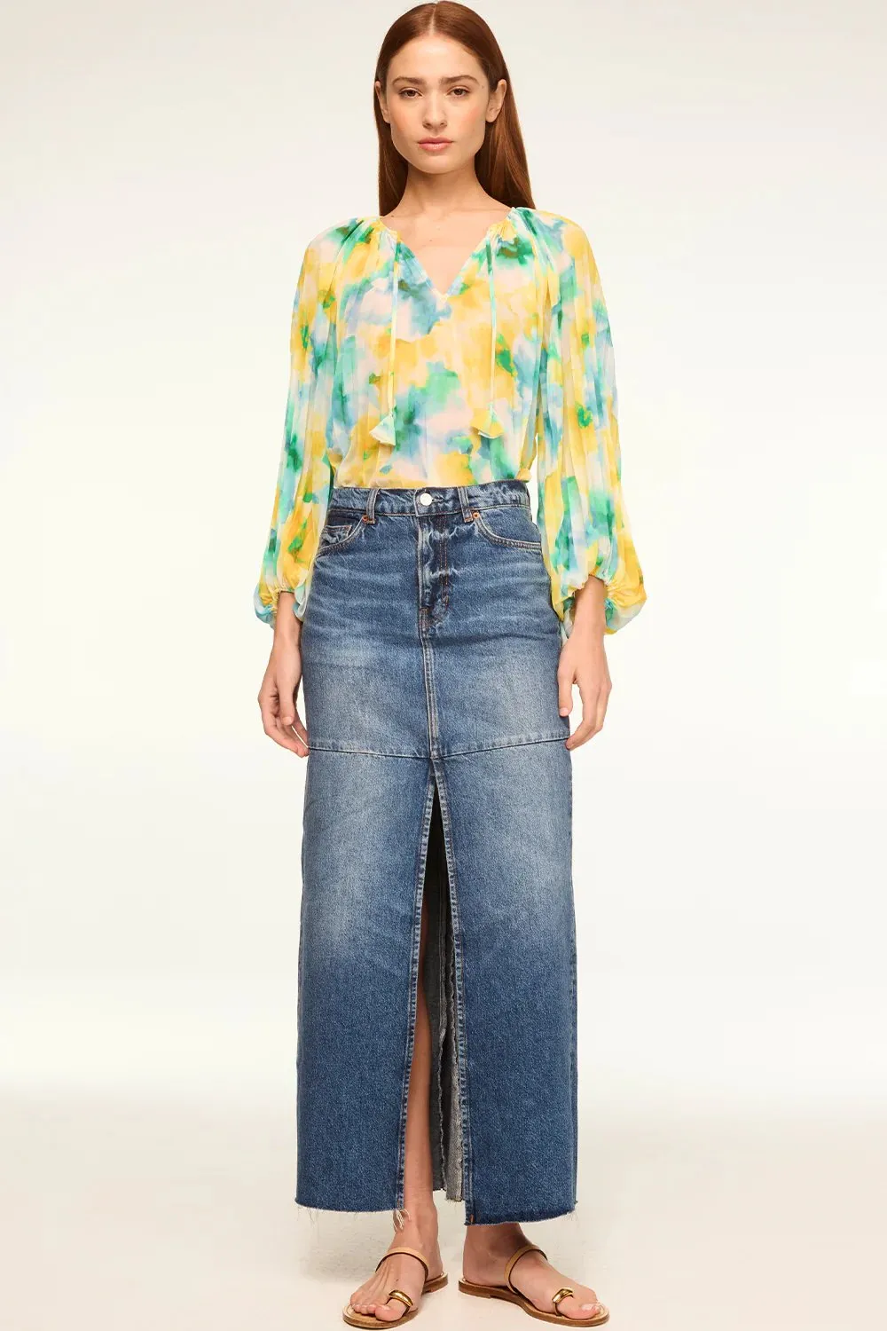 Rina Top in Citron Watercolor