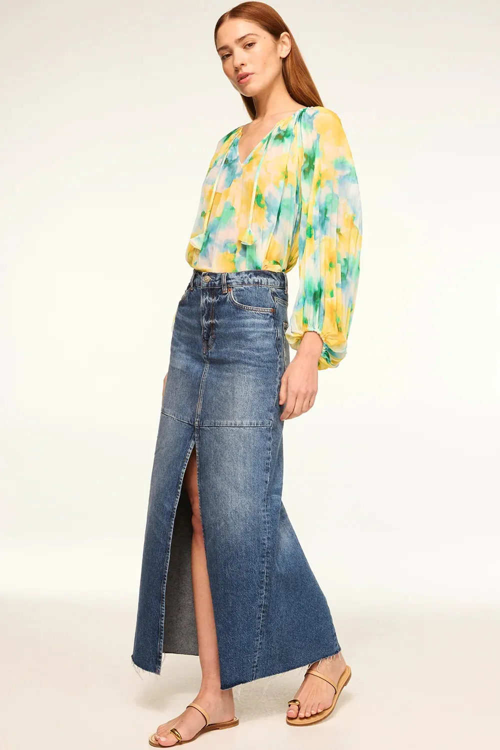 Rina Top in Citron Watercolor