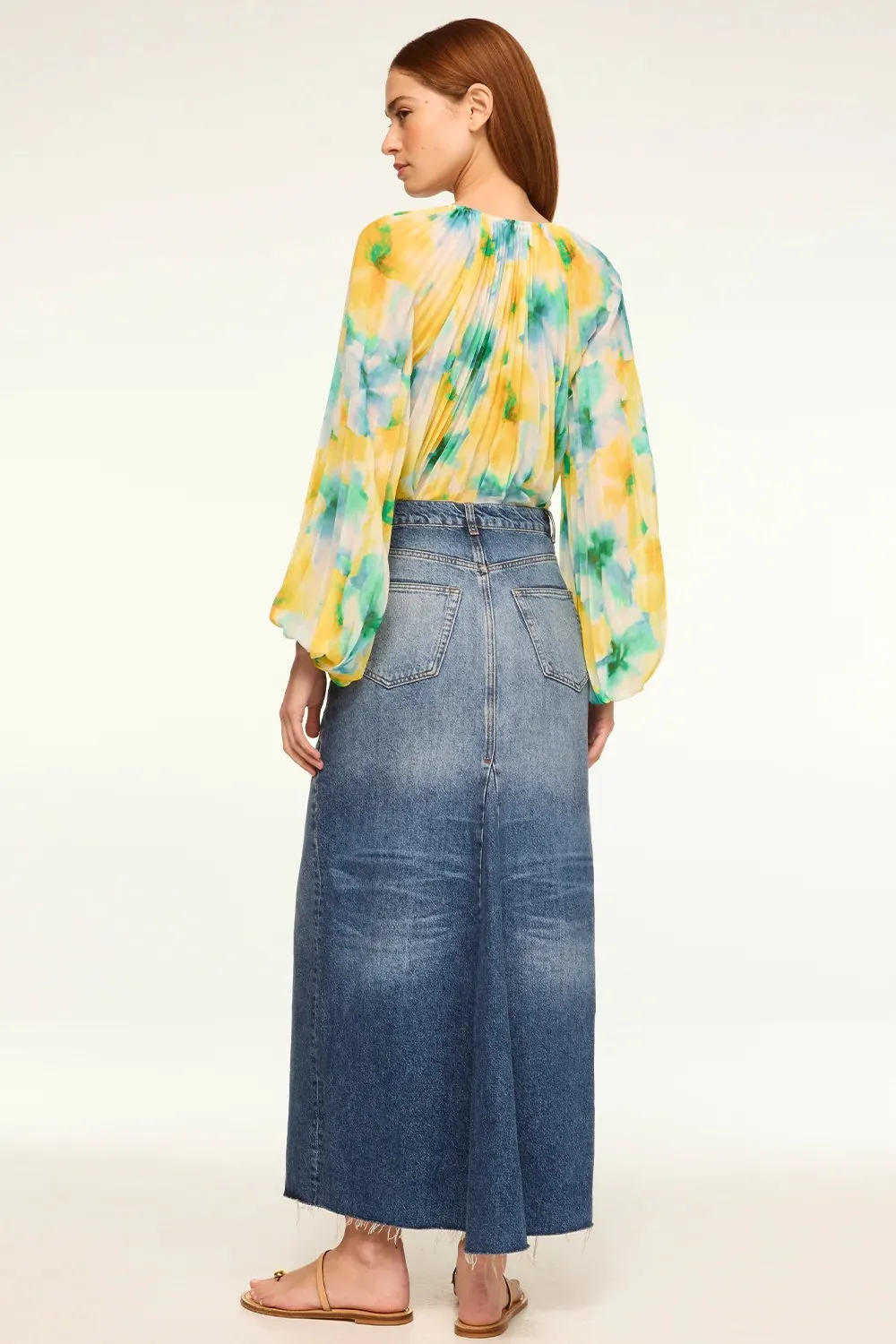 Rina Top in Citron Watercolor