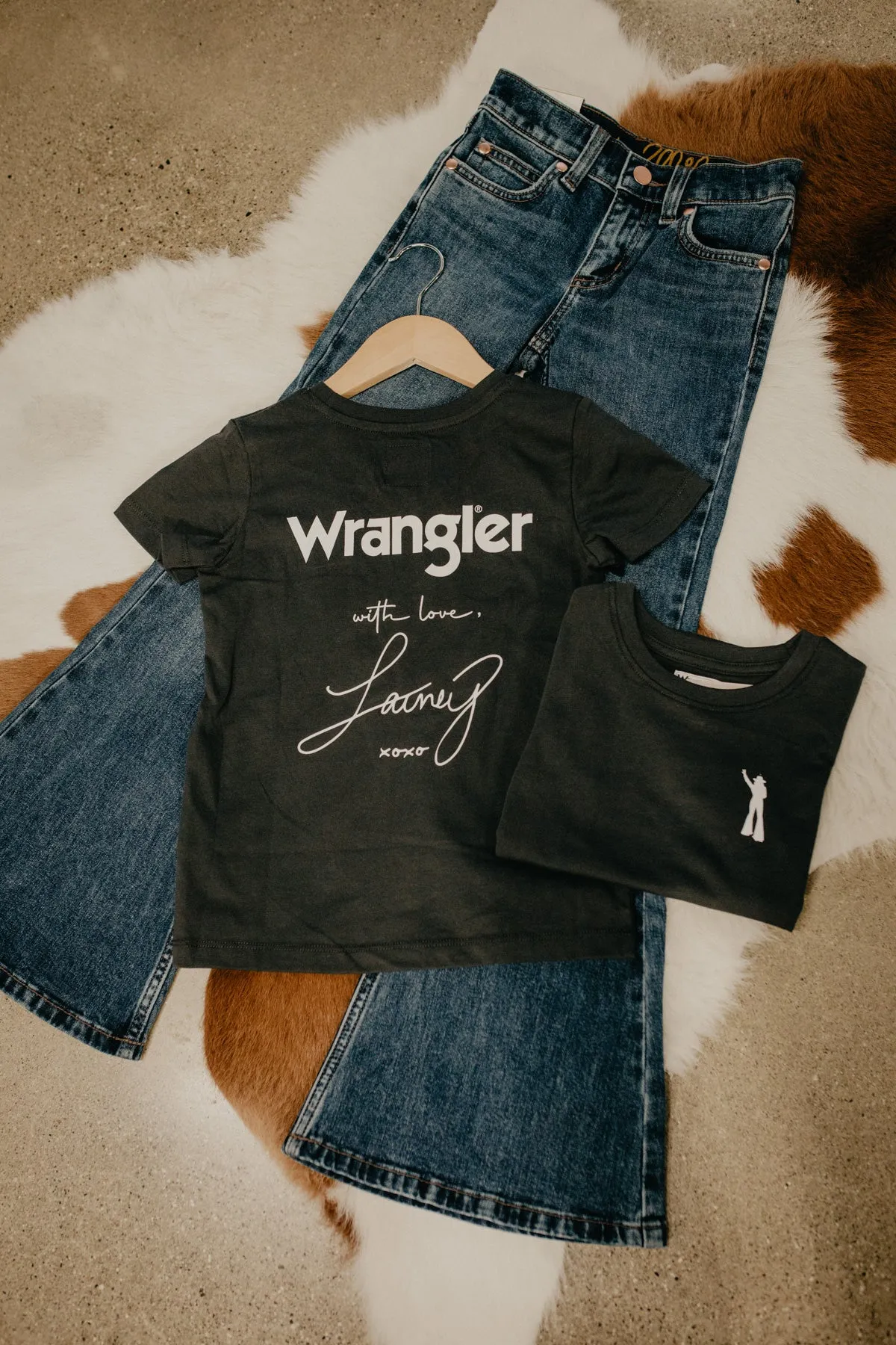 'Rolling Stone' Wrangler x Lainey Girls Band Tee (Youth XS only)