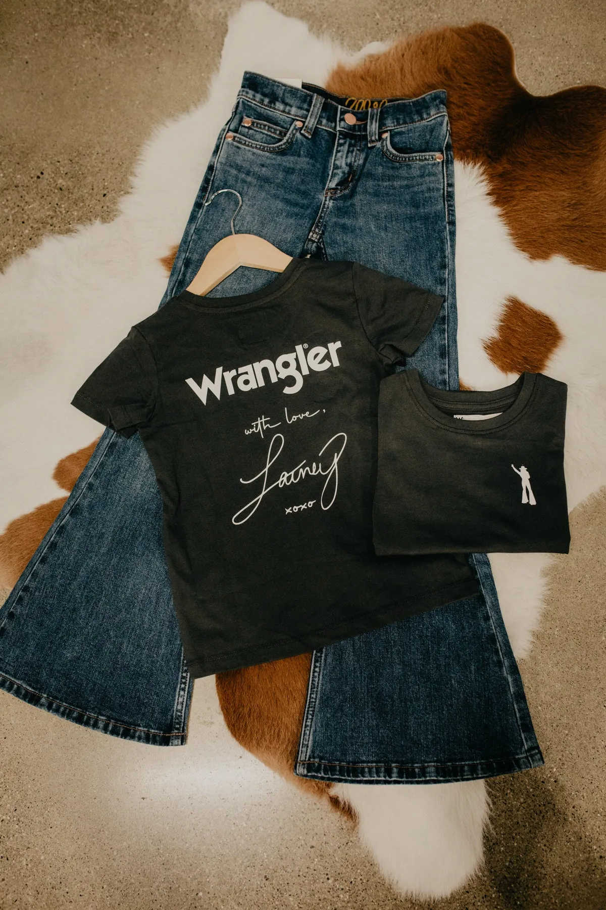 'Rolling Stone' Wrangler x Lainey Girls Band Tee (Youth XS only)
