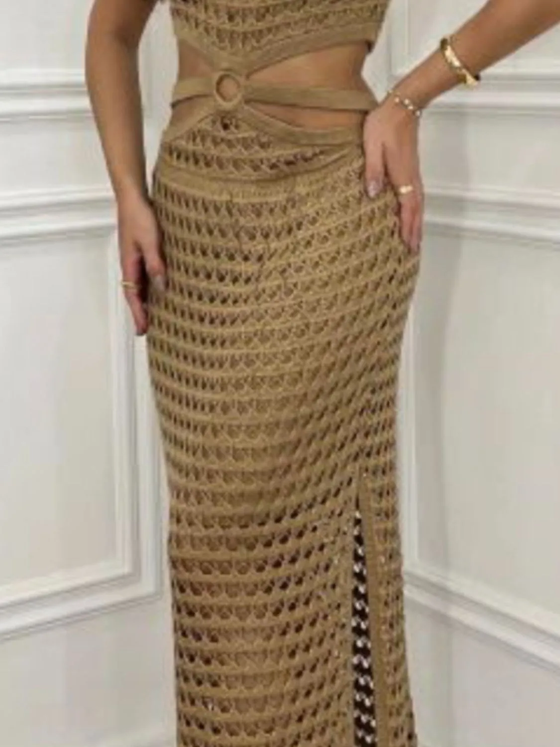Round Neck Sweater Dress
