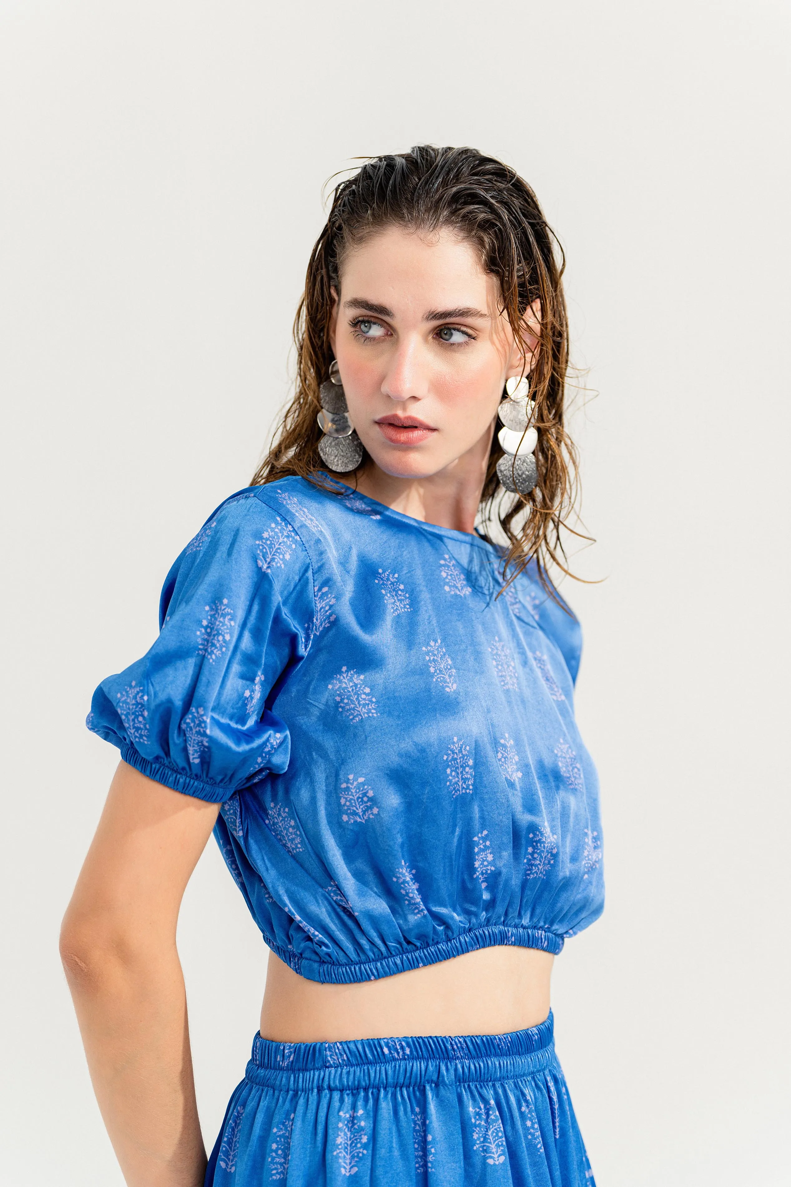 Royal Blue Crop Top
