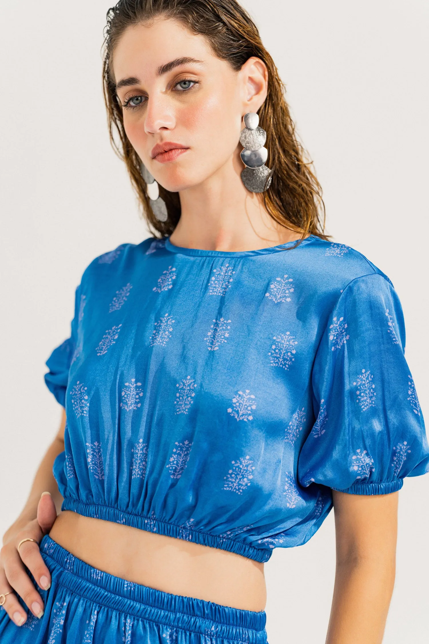 Royal Blue Crop Top