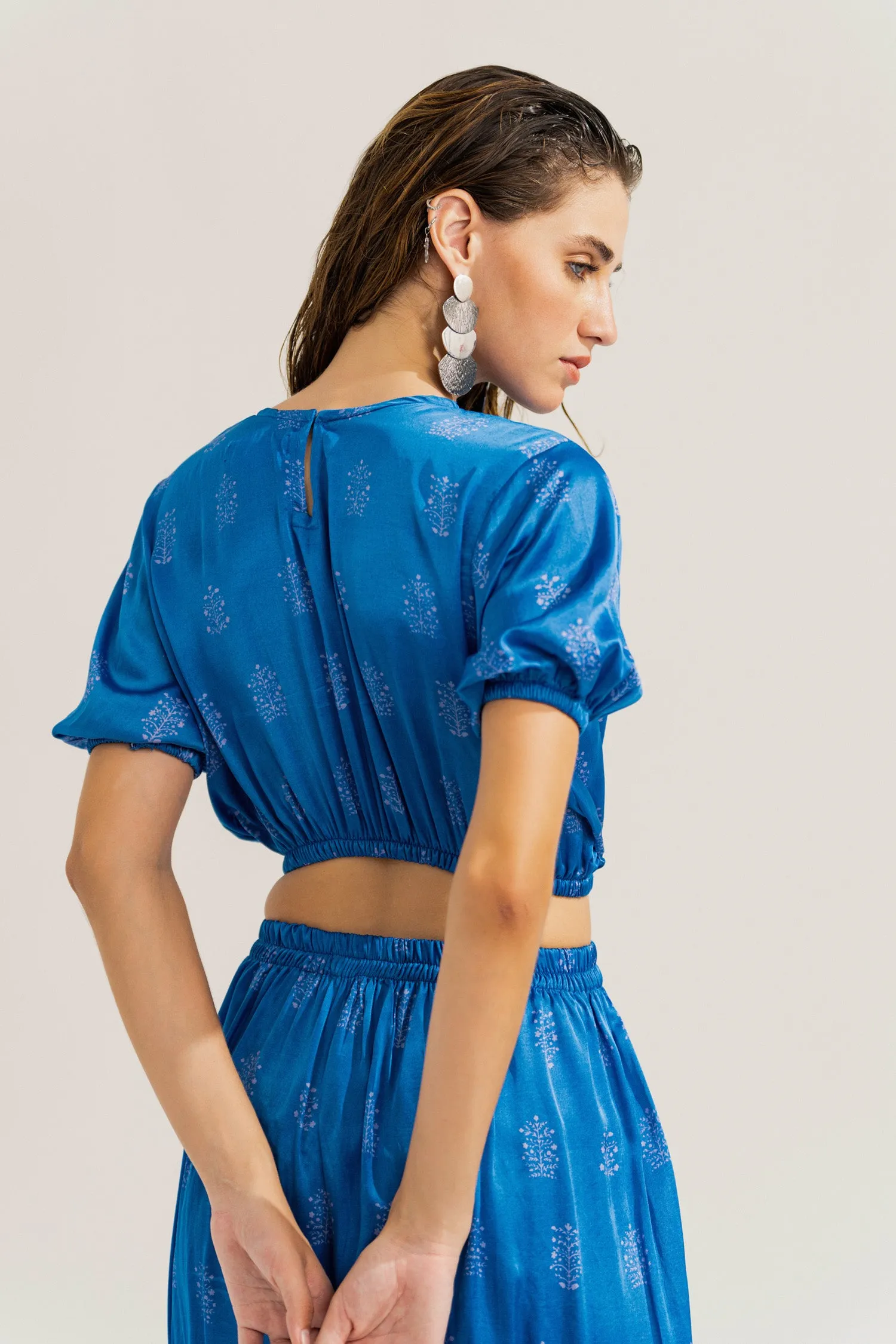 Royal Blue Crop Top