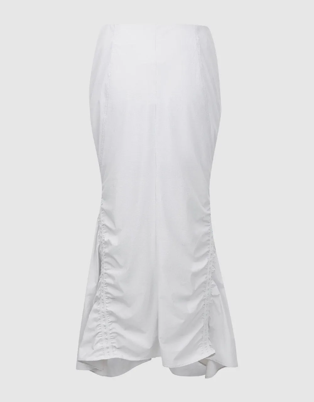 Ruched Midi Fishtail Skirt