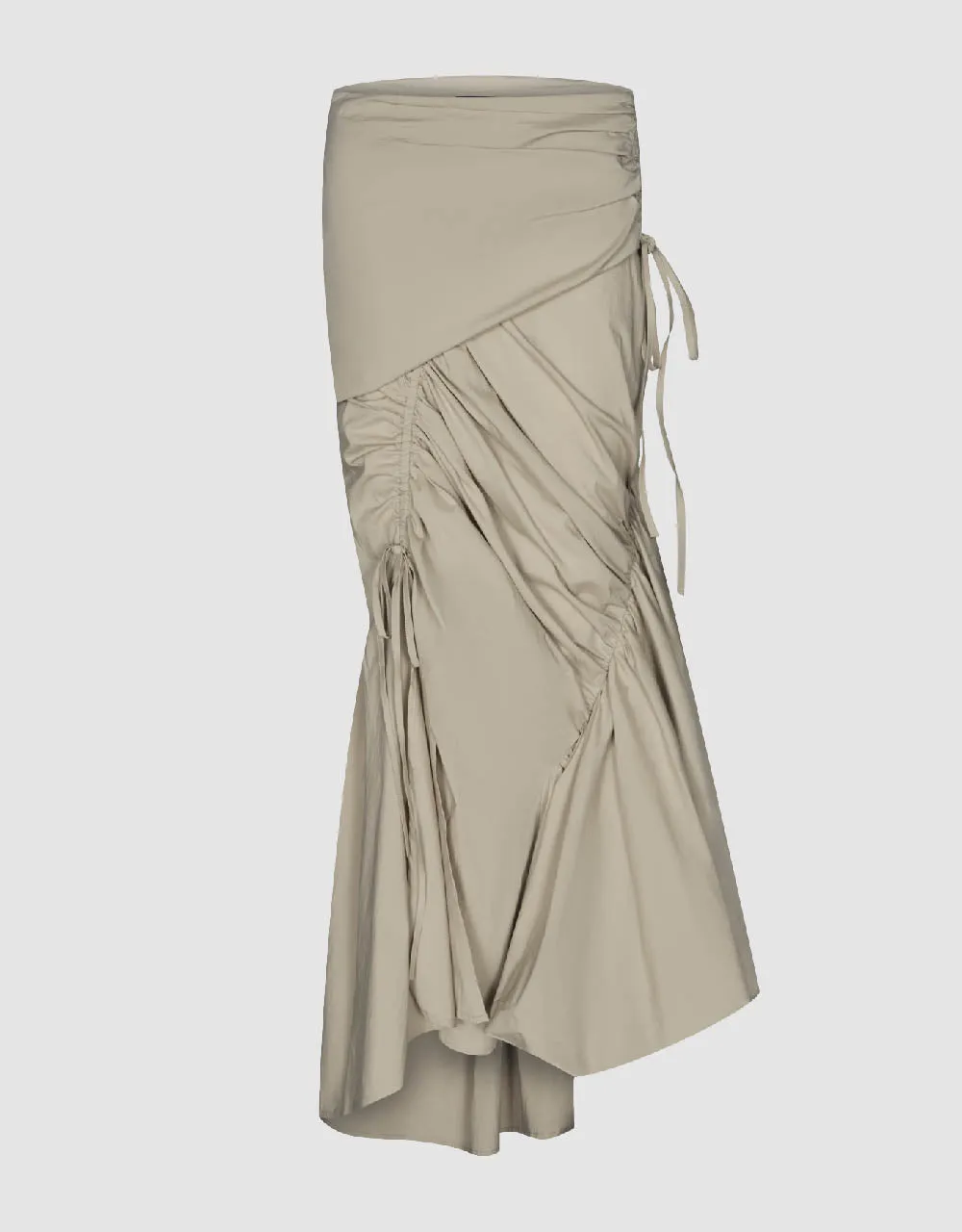 Ruffle Midi Fishtail Skirt