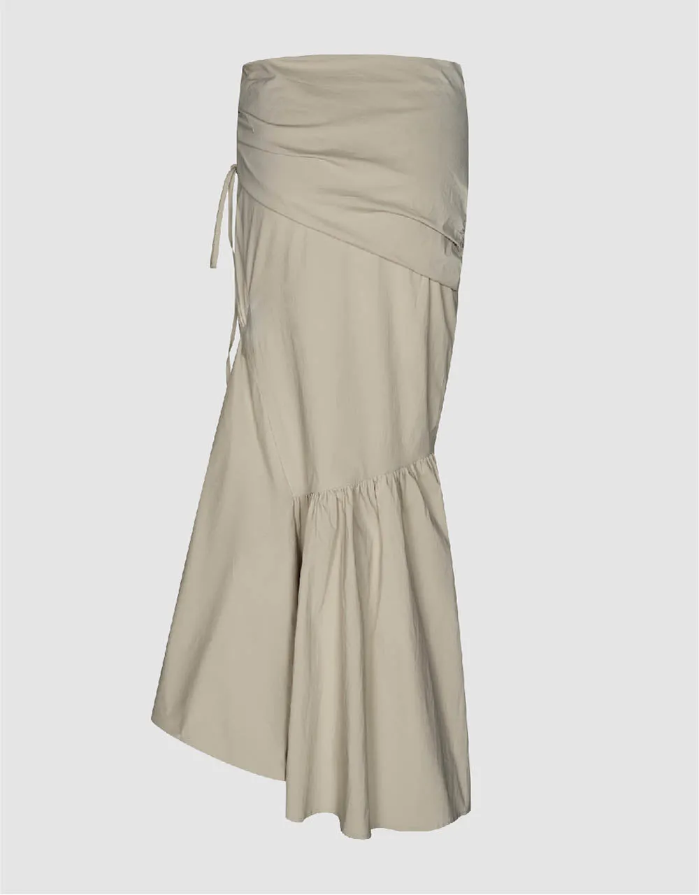 Ruffle Midi Fishtail Skirt