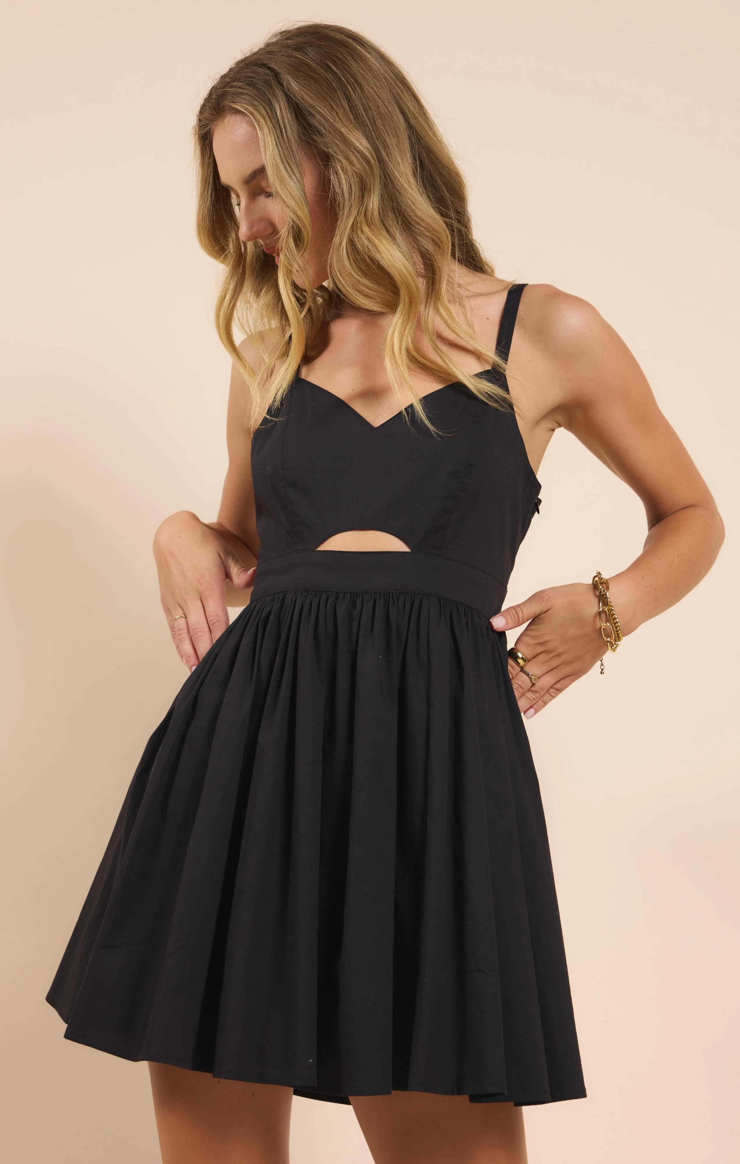 Sadie And Sage Shades On Front Cutout Mini Dress