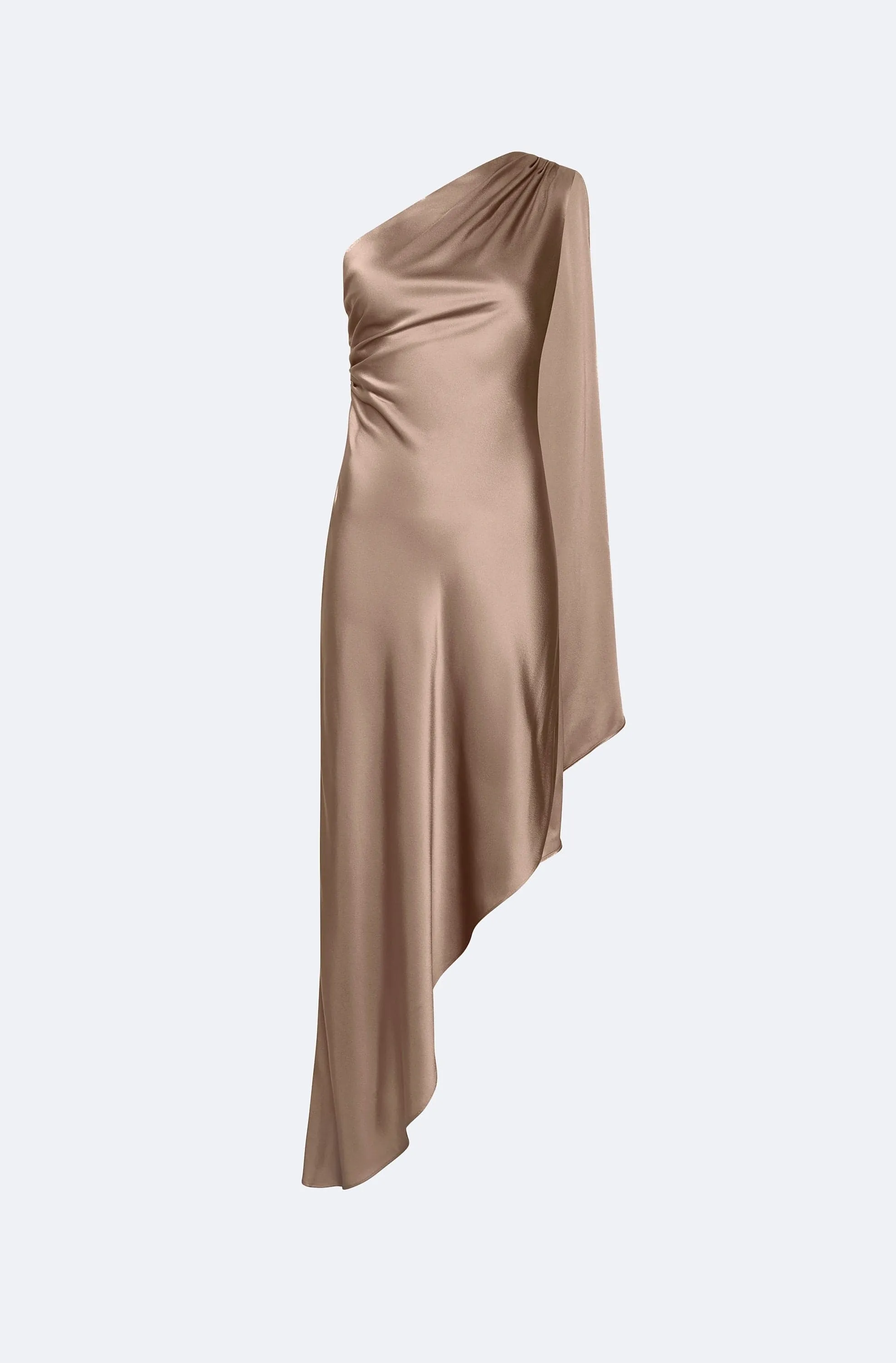 Satin One Shoulder Dress