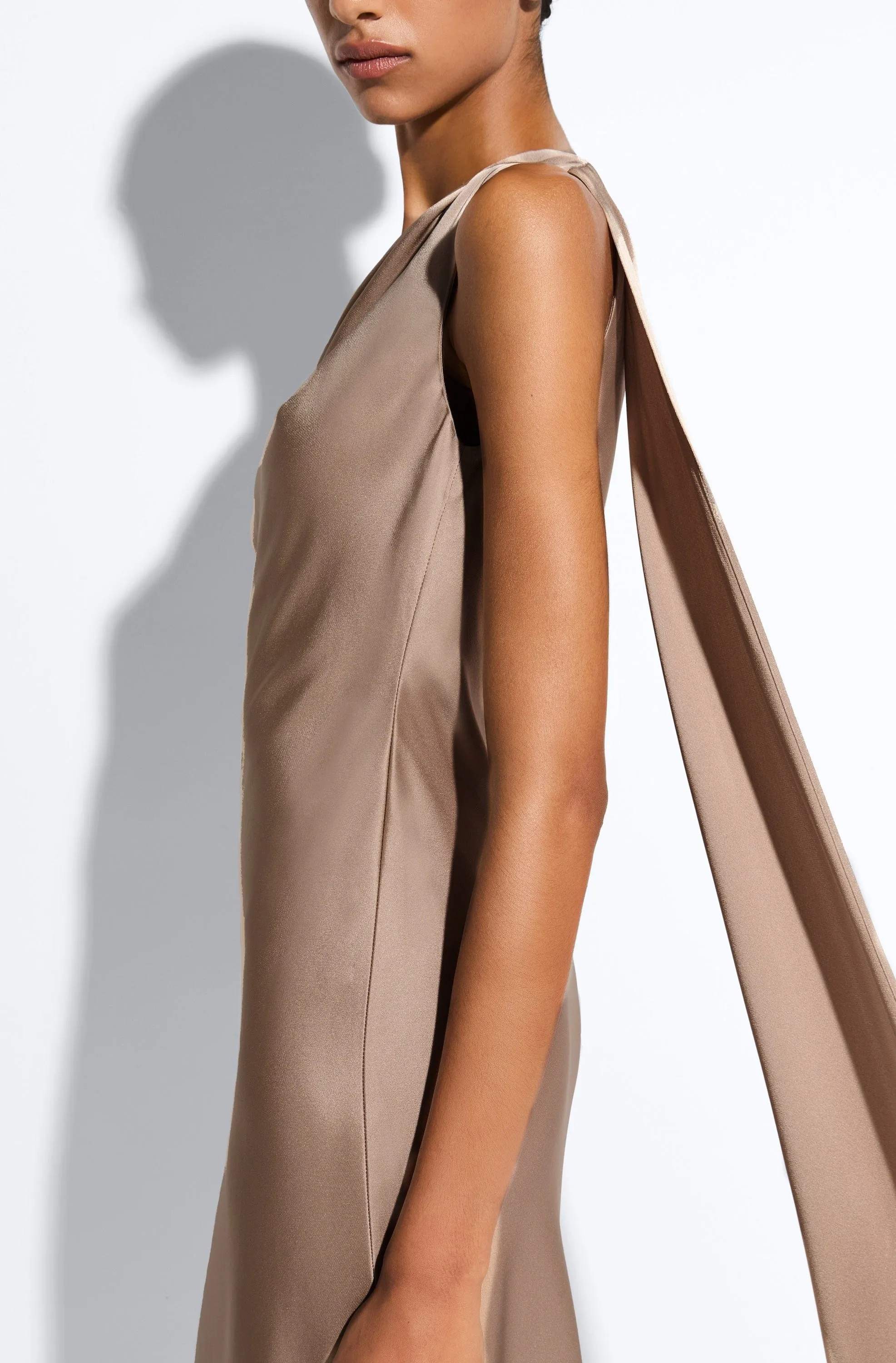 Satin One Shoulder Dress
