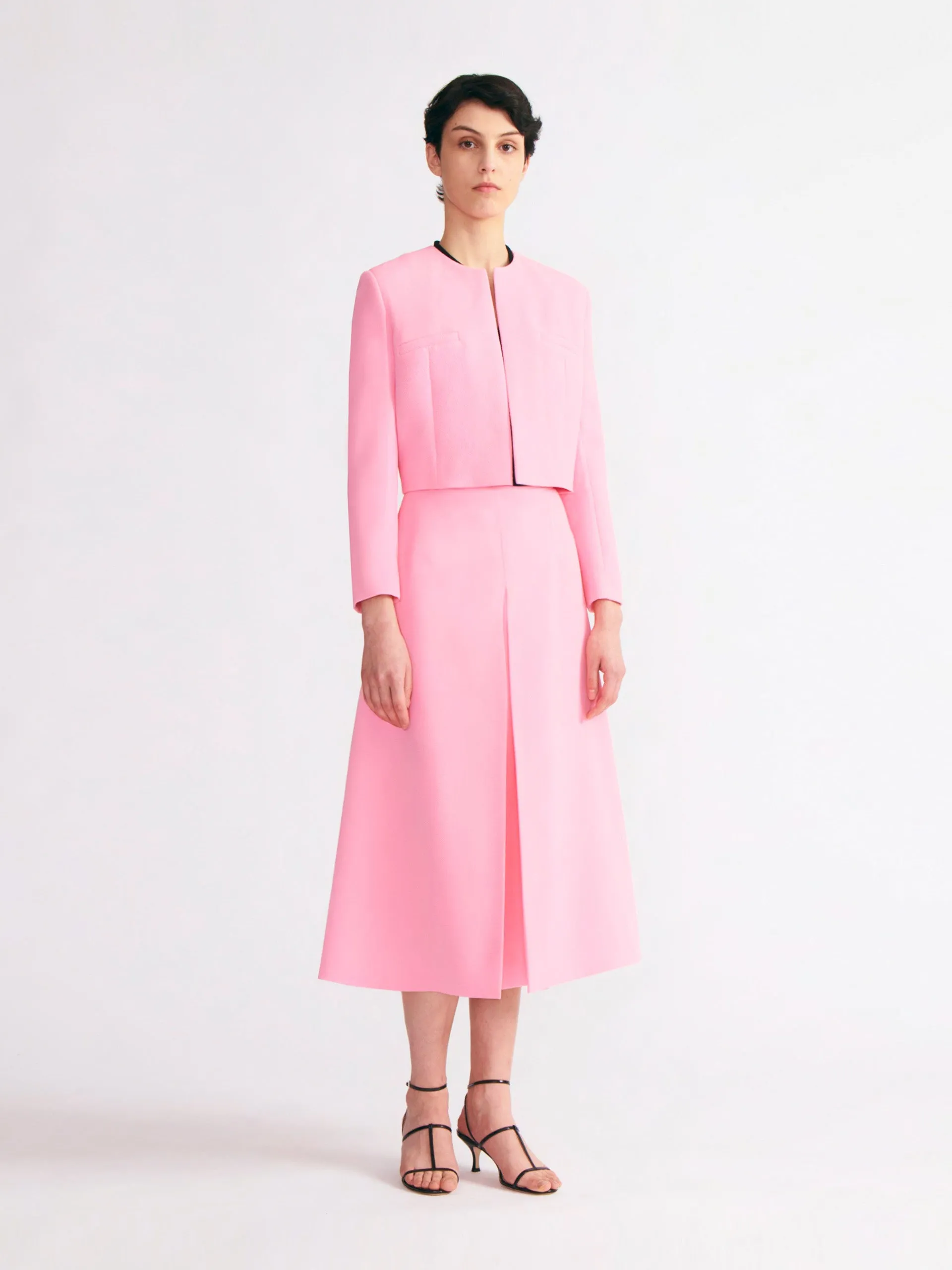 Sato skirt in pink double crepe