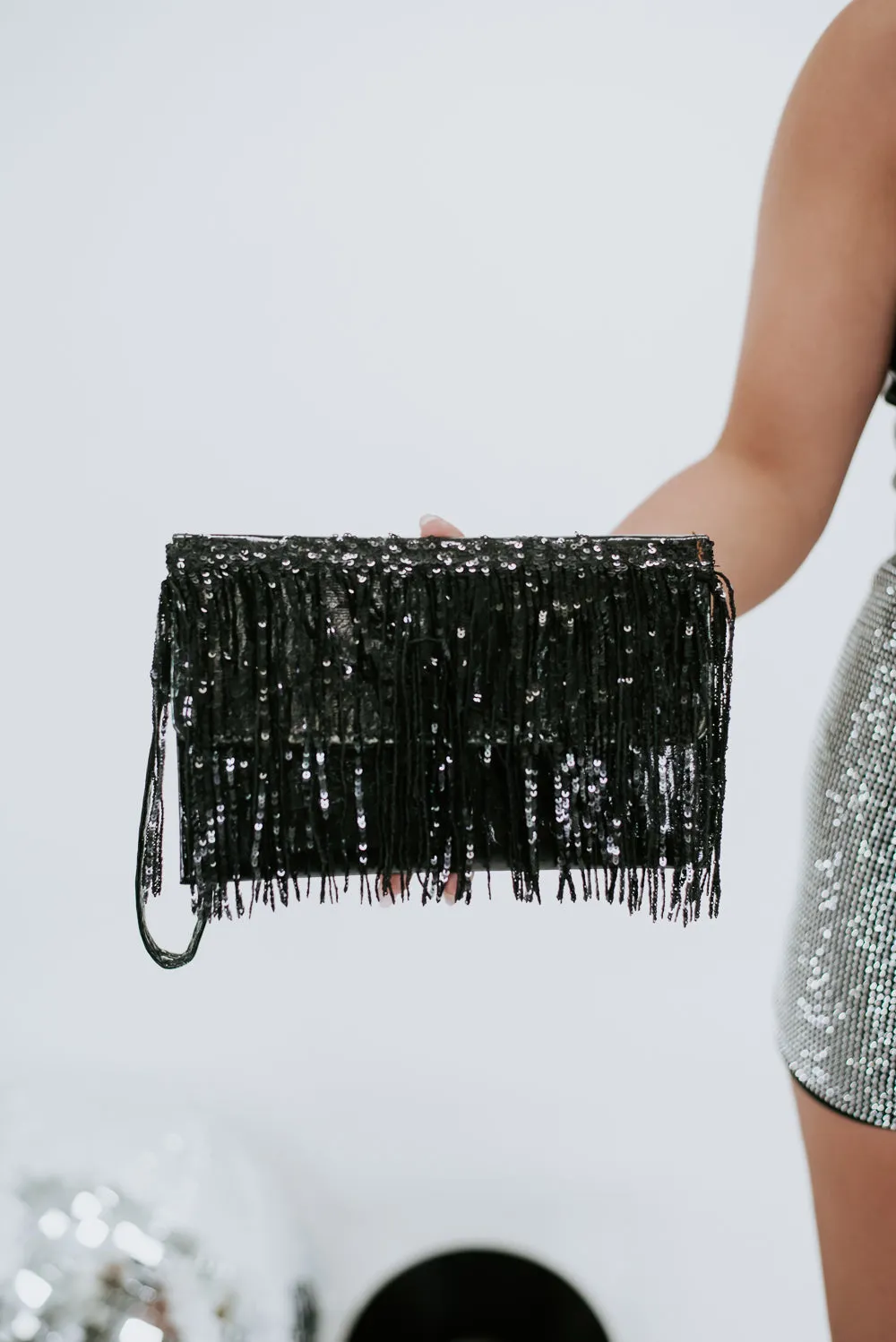 Shake Your Tassels Clutch, Black
