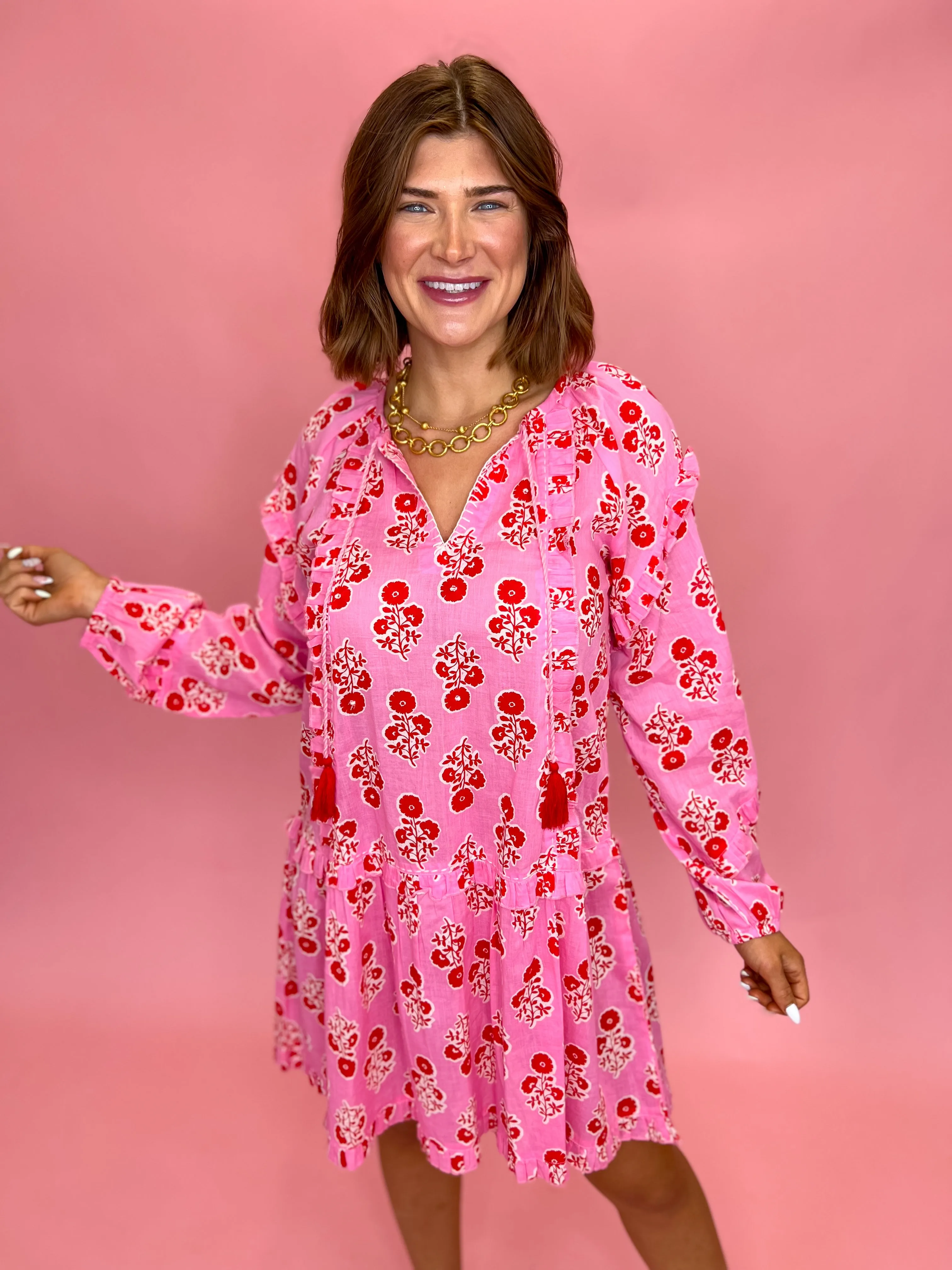Shawna Tunic Dress- Pink