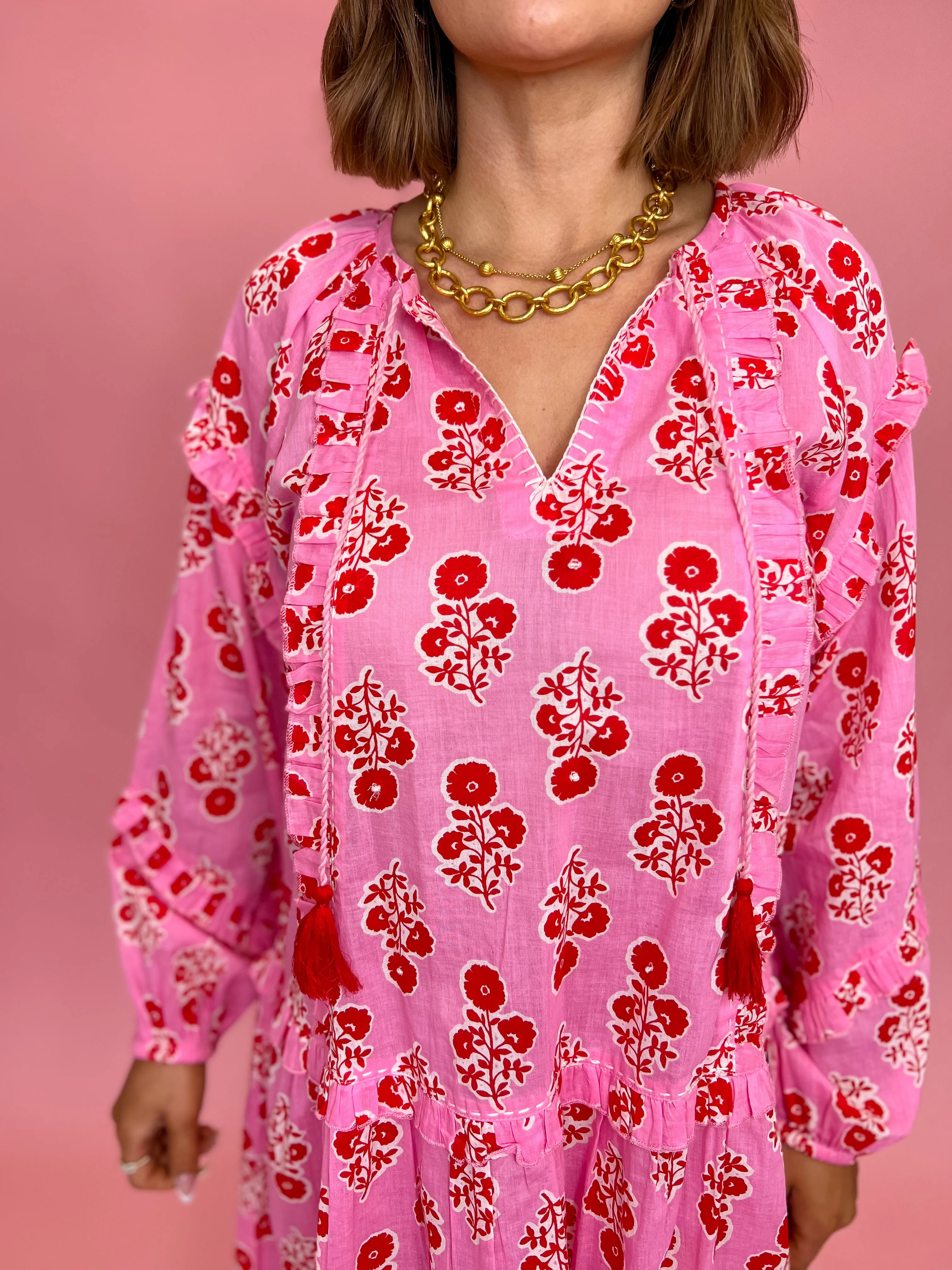 Shawna Tunic Dress- Pink