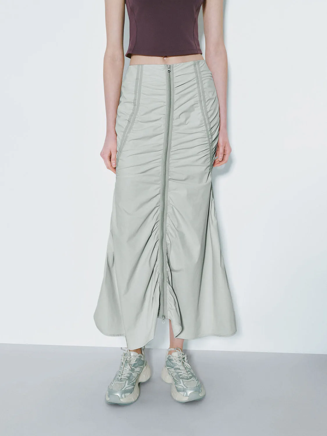 Shirred Fishtail Skirts