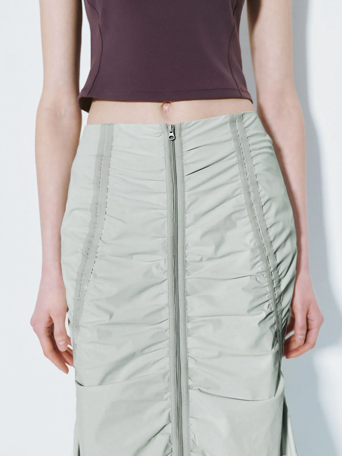 Shirred Fishtail Skirts