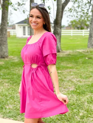 Short Sleeve Cutout Dress