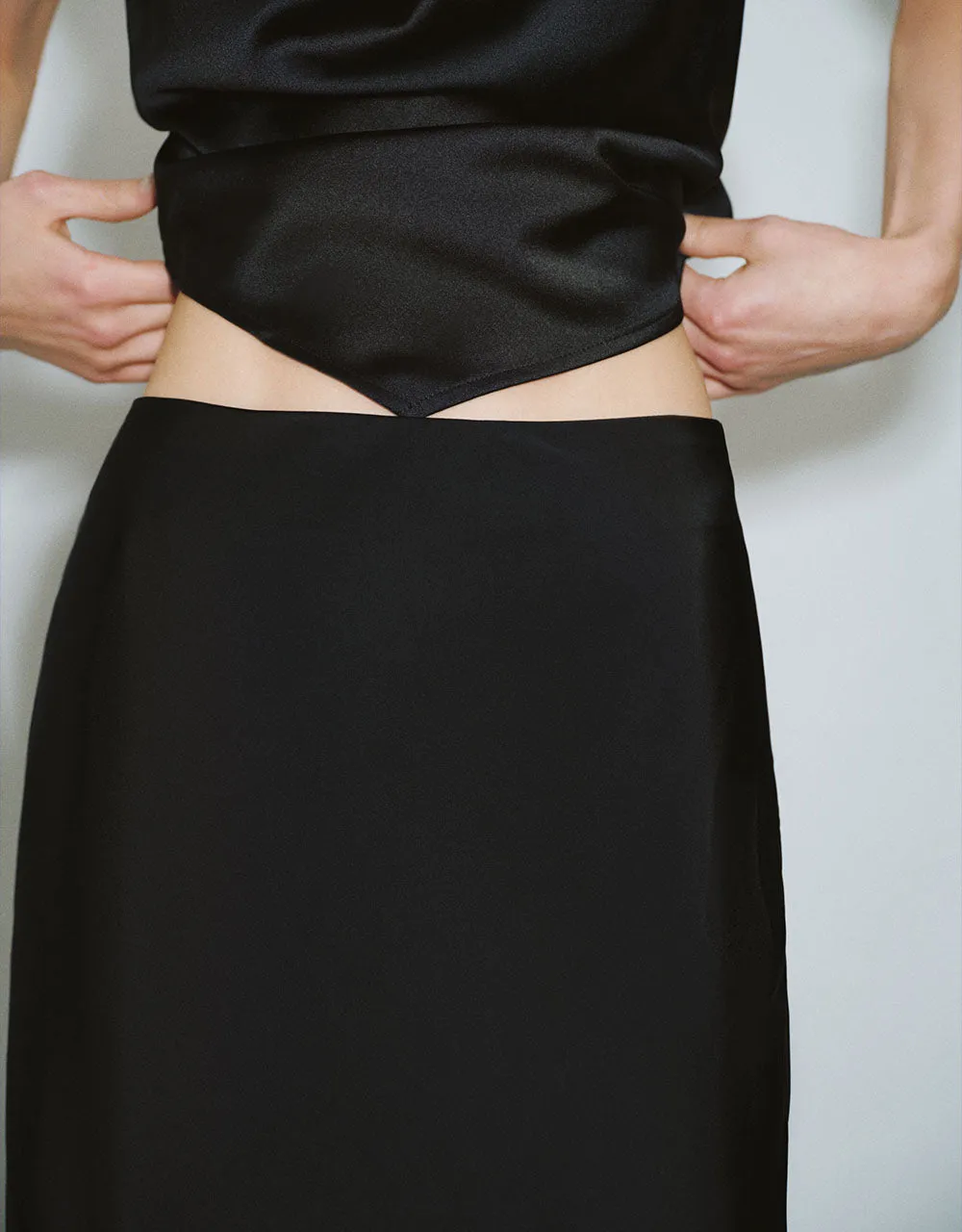 Skinny Midi Fishtail Skirt