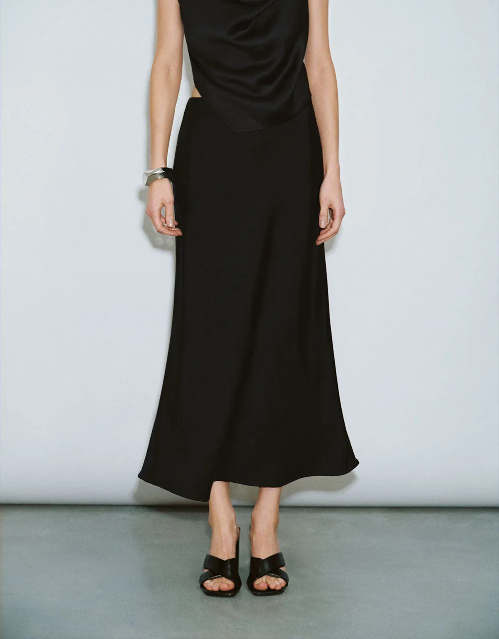 Skinny Midi Fishtail Skirt