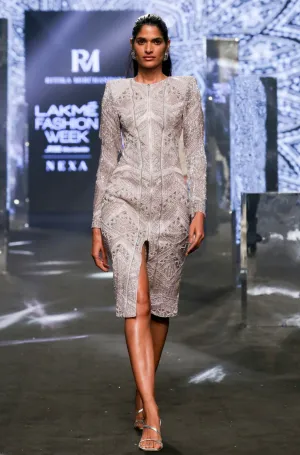 Solana metallic lavender dress