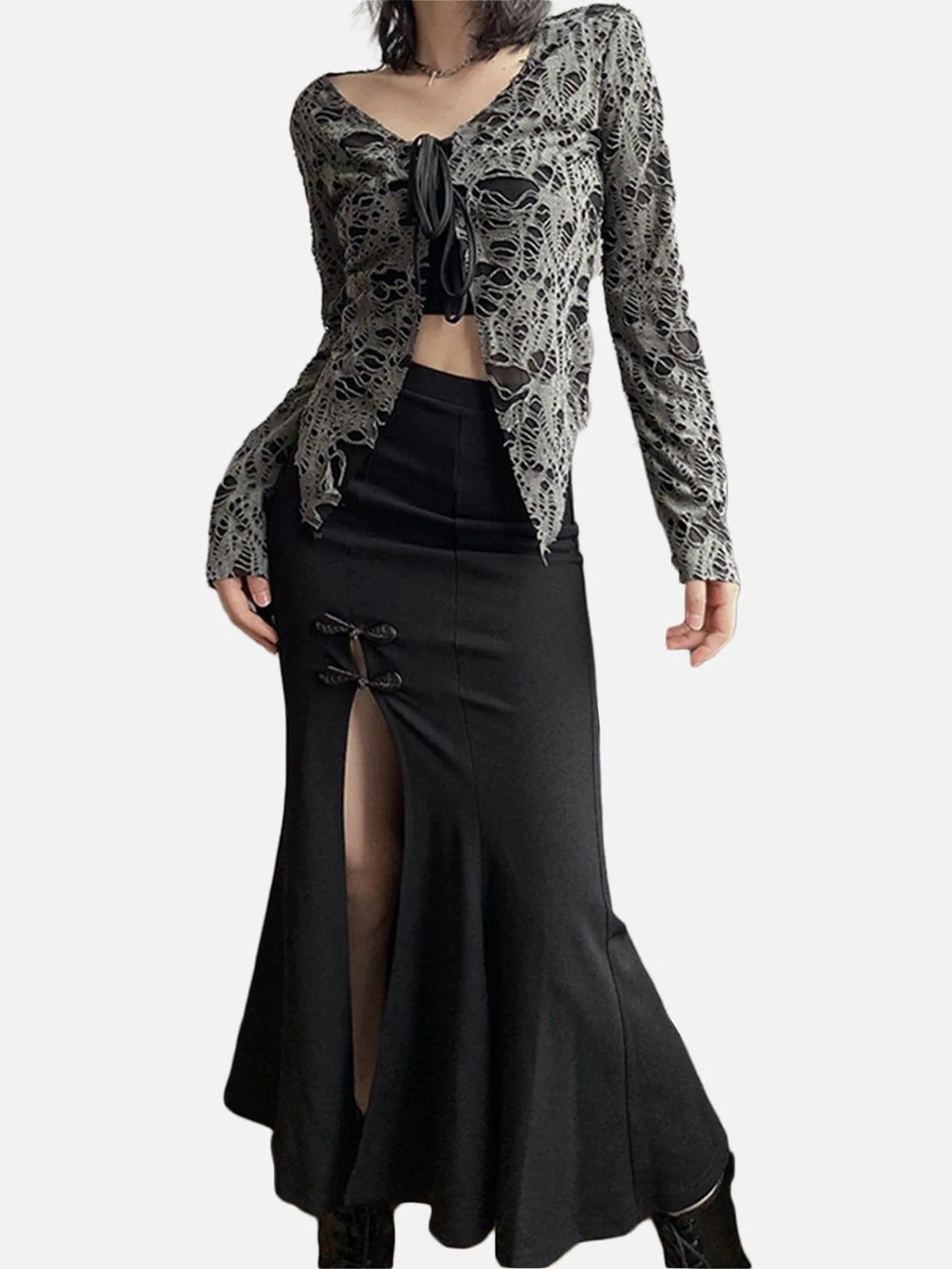 Split Fishtail Skirt