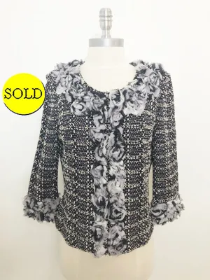 St. John Silk Trim Jacket Size 8