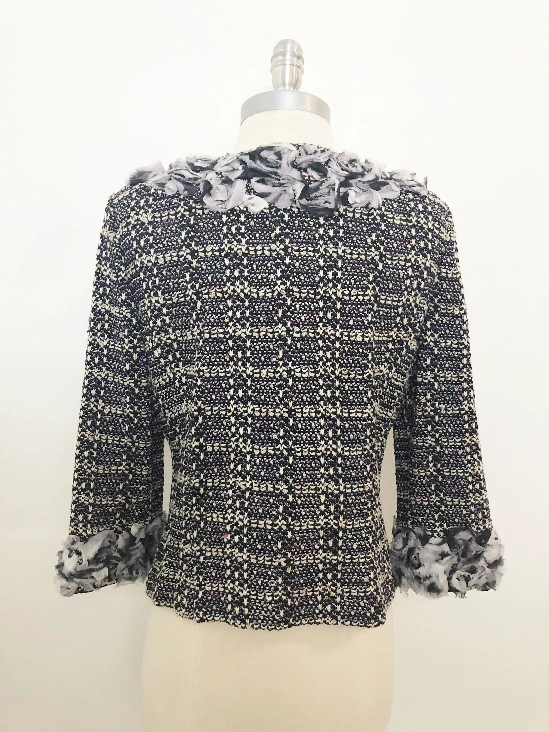 St. John Silk Trim Jacket Size 8