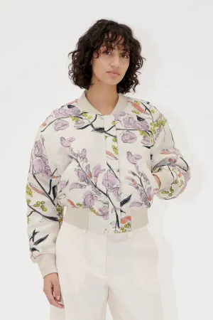 Stine Goya Cropped Drop Shoulder Bomber - Spring Mimosa