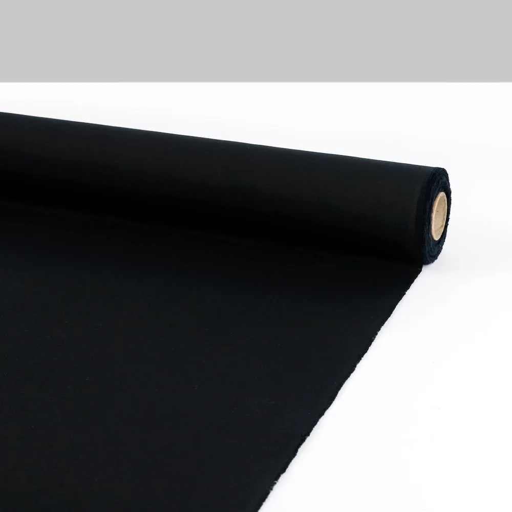 Stretch Silk / Cotton - Black (remnant)