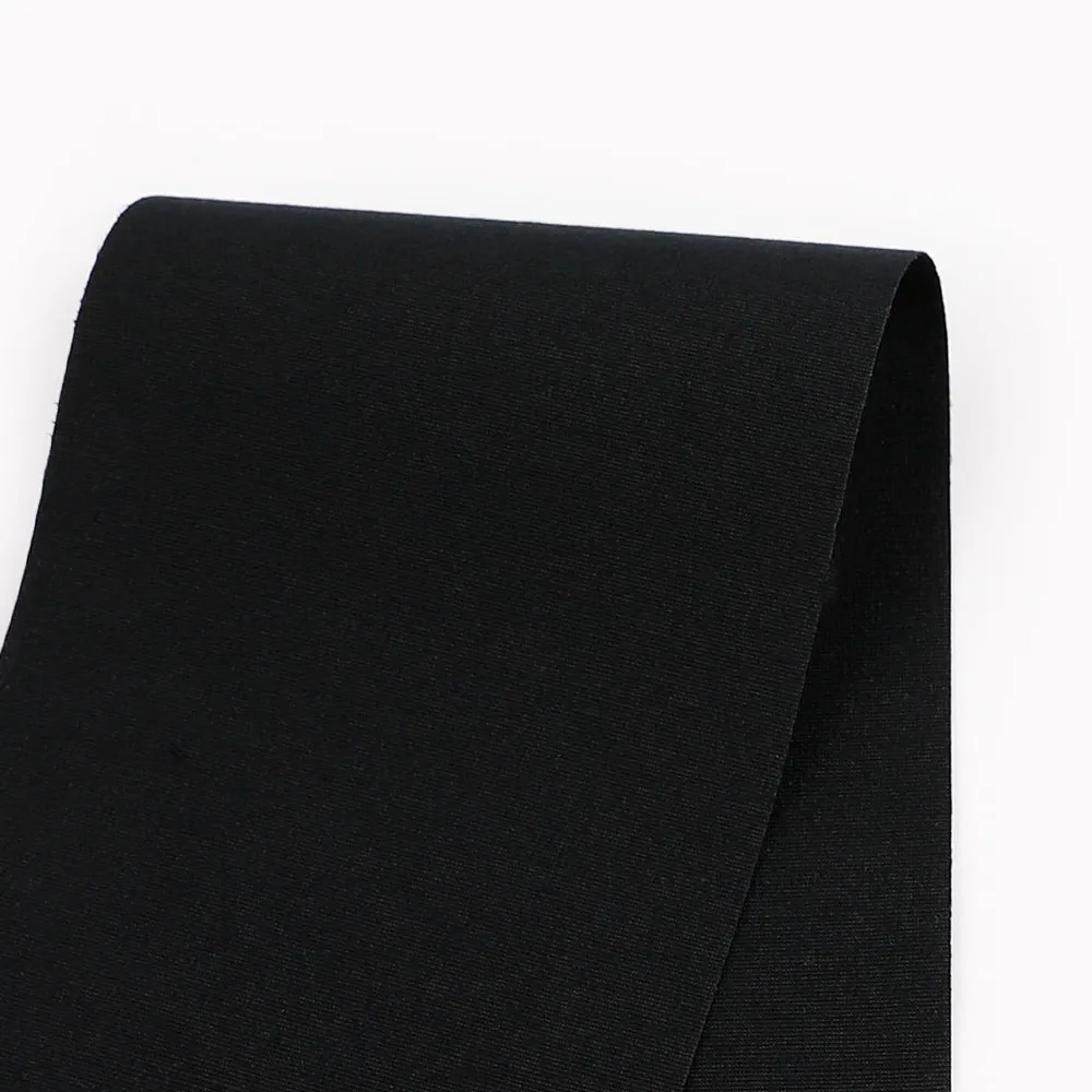 Stretch Silk / Cotton - Black (remnant)