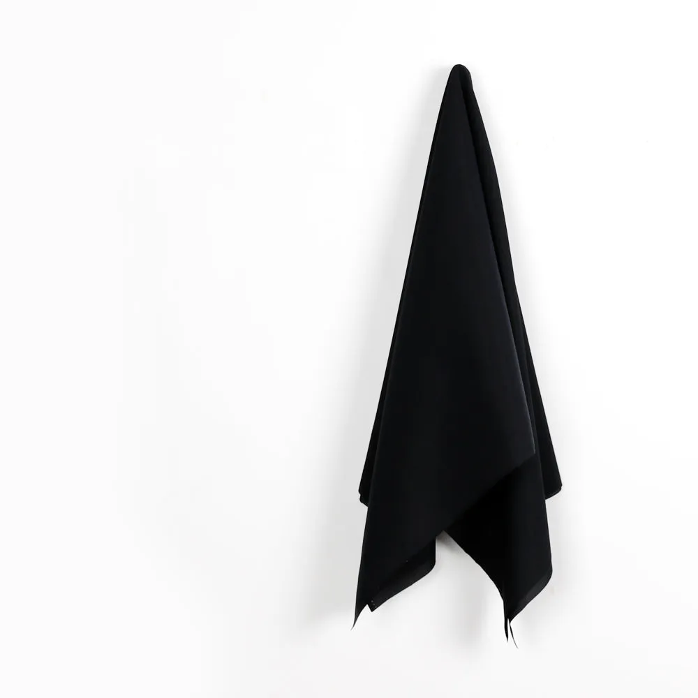 Stretch Silk / Cotton - Black (remnant)