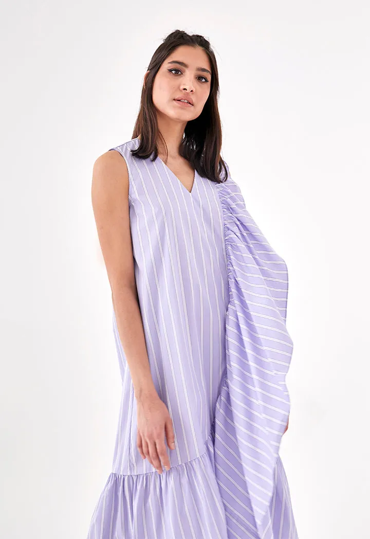 Striped Ruffle Trim Dress