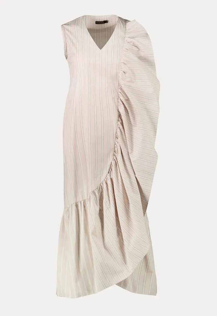 Striped Ruffle Trim Dress